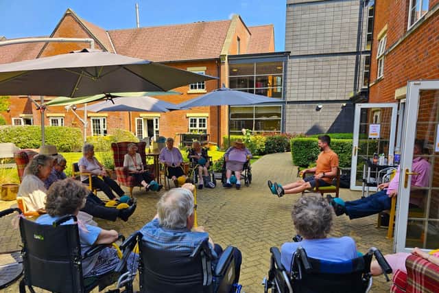 Garden Exercise for Elm Bank care home residents with Tom G Fitness