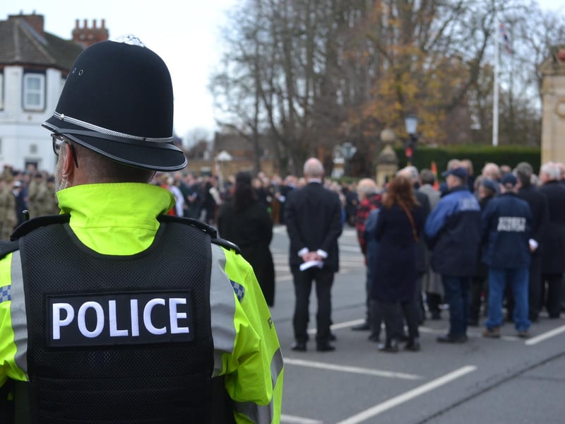 Hundreds gather at Broad Green in Wellingborough to pay respects at Remembrance Sunday service