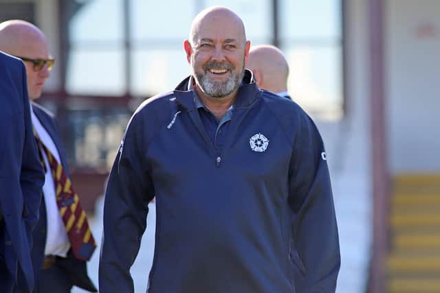 Darren Lehmann was all smiles at the Northants pre-season media day at the County Ground on Tuesday (Picture: Peter Short)