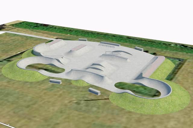 The proposed plans for the new skate park (not final design)