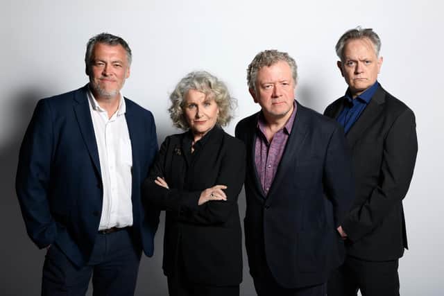 Lewis McLeod, Jan Ravens, Jon Culshaw and Duncan Wisbey of Dead Ringers (photo: Steve Ullathorne)