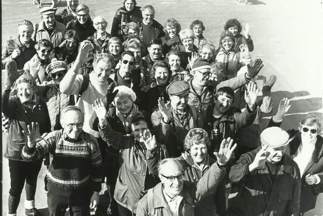 The Kettering and District Rambling Club celebrating their 50th anniversary in 1987