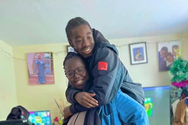 Kwabena and his mother Joyce Osei-Poku, who shared a great relationship.