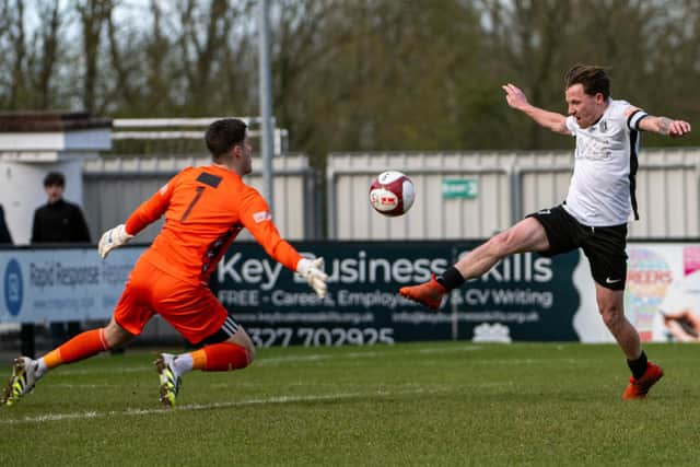 Jordon Crawford has signed a new deal to stay at Corby Town (Picture: Jim Darrah)