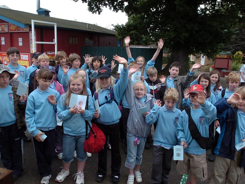 Cranford School pupils enjoying the fun