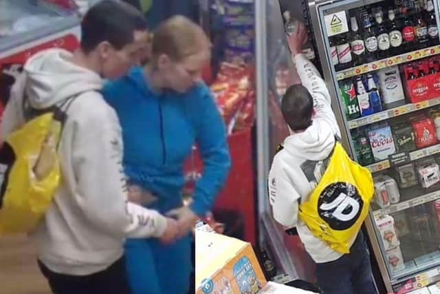 Robert Mort and Eleanor Hunter from Corby targeted Budgens in Uppingham. Image: NW