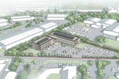 An artist's impression of the Community Diagnostic Centre in Wellingborough, which could open in 2028 Credit: NNC