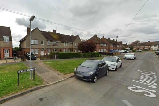 St James' Close Rushden/ Google
