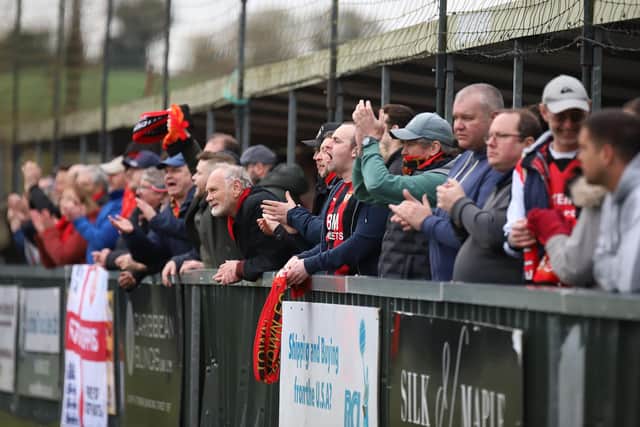 Kettering Town were cheered on by a 200-striong travelling army of supporters (Picture: Peter Short)