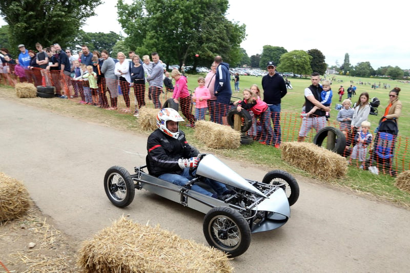 Kettering: Soap Box Derby, races at Wicksteed Park,  June  2018