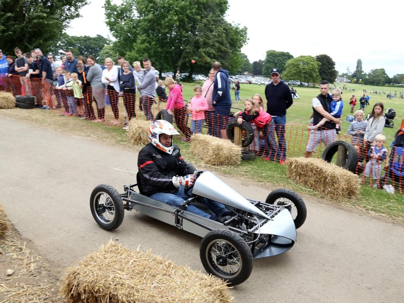 Kettering: Soap Box Derby, races at Wicksteed Park,  June  2018