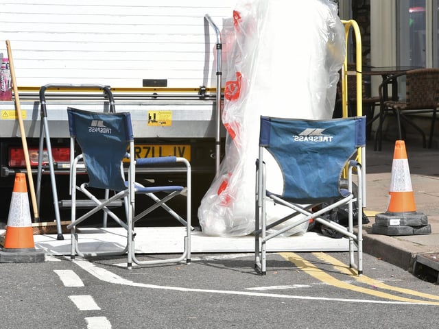 Preparation work is taking place ahead of filming