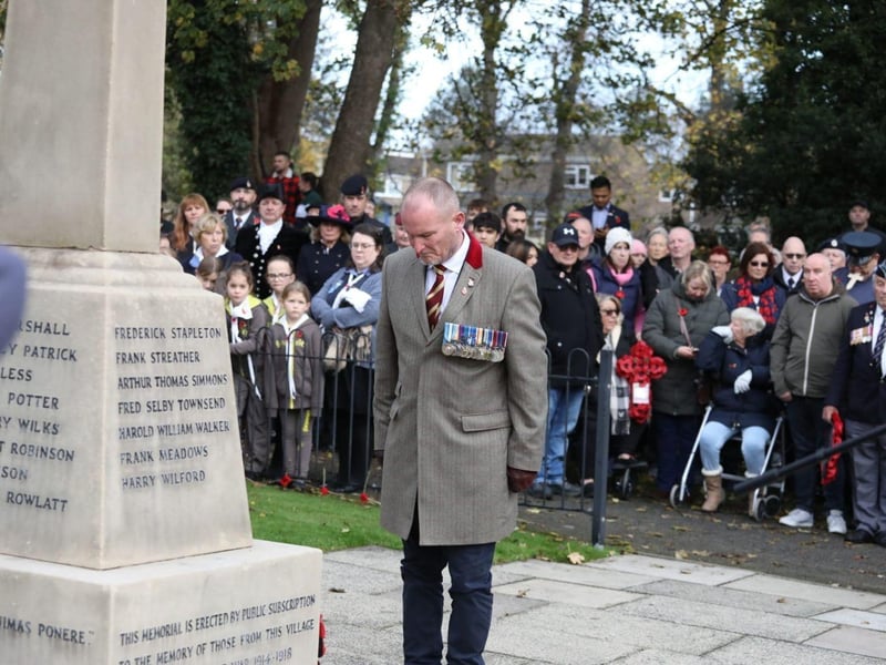 Corby RBL Remembrance Sunday parade and service at Corby War Memorial/