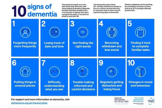 Ten signs of dementia