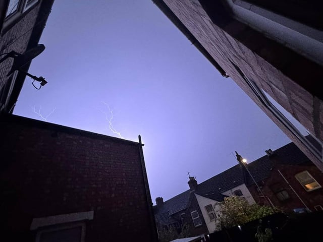 Lightning in Wellingborough on Saturday night