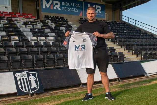 Gregg Smith was unveiled as a summer signing at Corby Town on June 17 but he has now joined Grantham Town. Picture courtesy of Corby Town FC