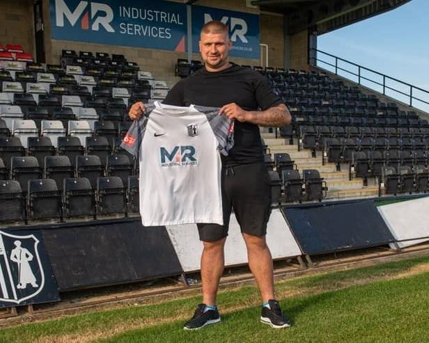 Gregg Smith was unveiled as a summer signing at Corby Town on June 17 but he has now joined Grantham Town. Picture courtesy of Corby Town FC