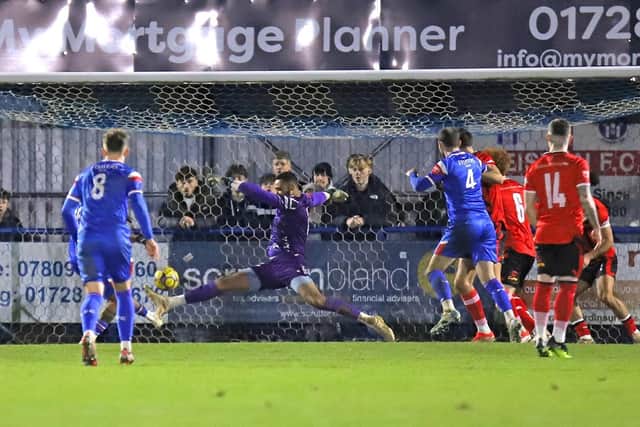 Leiston make it 3-1 against Kettering (Picture: Peter Short)