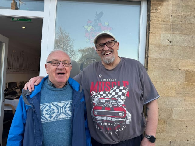 “Corby people are generous and forgiving,” Dennis Taylor said (right). The 73-year-old has lived in Corby for his whole life, and grew up in a bungalow by the steelworks. Some of his pictures are included in the exhibition. Eammon Norton (left) has lived in six different parts of the country, but for him, Corby is the most generous by a long way. “People don’t know how lucky they are. The town’s generosity is unbelievable, he said. “It’s an amazing place to live.” Corby 75th new town anniversary celebrations and launch of exhibition/National World