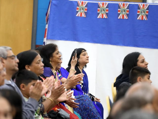 The crowd enjoying the Made WIth Many Connecting Communities Together event at the Hindu Community Centre