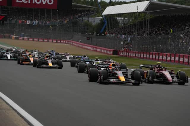 The protestors entered the track at Silverstone on Sunday July 3.