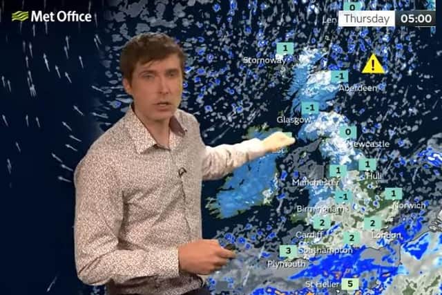 Met Office forecaster Alex Berkill predicts rain, snow and ice coming to Northamptonshire overnight.