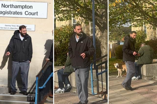 Former Reform councillor Robert Bloom at Northampton Magistrates' Court, where he denied two charges of racially-aggravated harassment. Image: NW / Alison Bagley