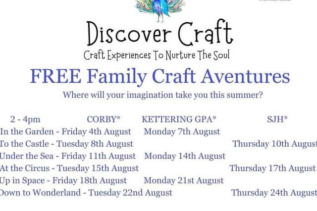 Full details of upcoming creative adventures.