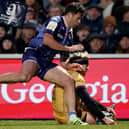 Henry Pollock scored twice for Saints at Stade Chaban-Delmas (photo by ROMAIN PERROCHEAU / AFP via Getty Images)