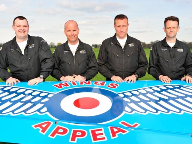 The Blades team taking part in the Wings Appeal in 2011, which helps raise the vital funds needed to support serving and ex-RAF personnel and their families.
From left to right: Andy Evans Myles Garland, Dave Slow and Mark Cutmore.