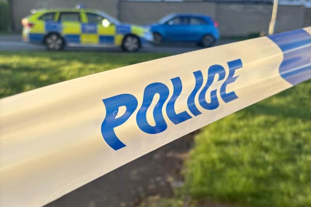 Police tape at the scene of a stabbing in Shetland Way, Corby. Image: National World