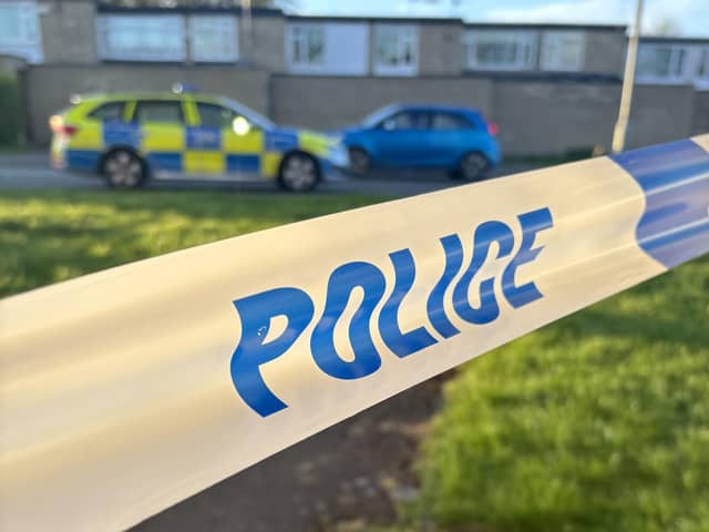 Police tape at the scene of a stabbing in Shetland Way, Corby. Image: National World