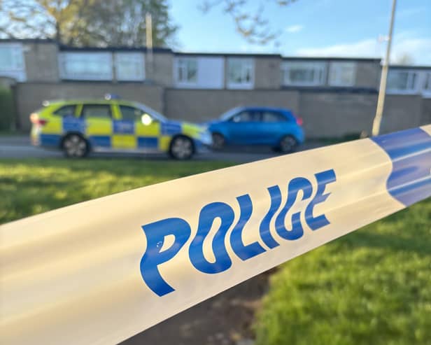 Police tape at the scene of a stabbing in Shetland Way, Corby. Image: National World