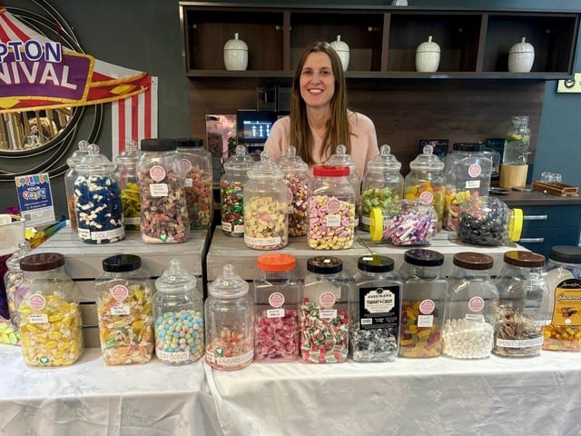 Rebecca - Sweet Memories of Hadleigh with her delightful selection of Old Fashioned Sweets