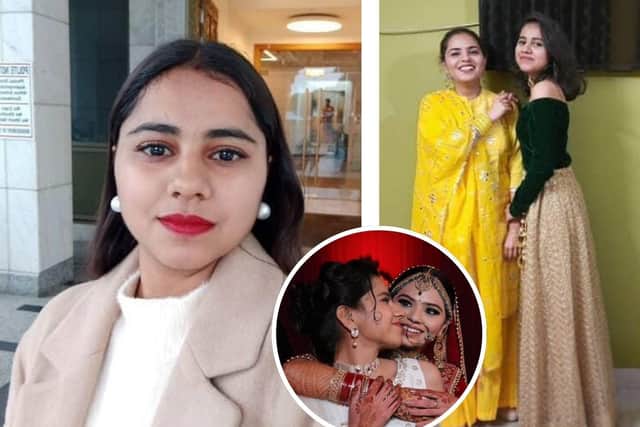 Main photo Harshita Brella and Harshita with her sister Sonia Dabas /family pictures