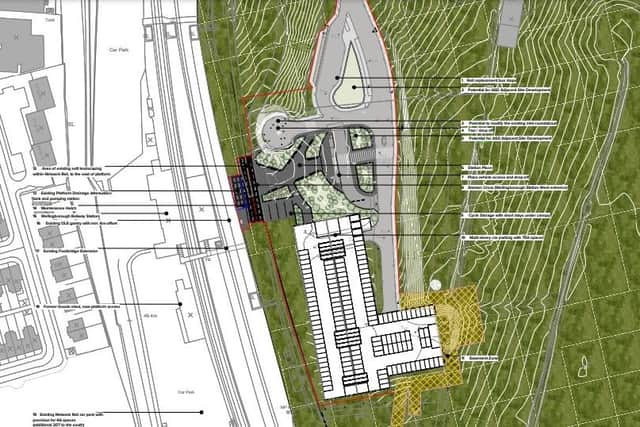 The site plan for the proposals
