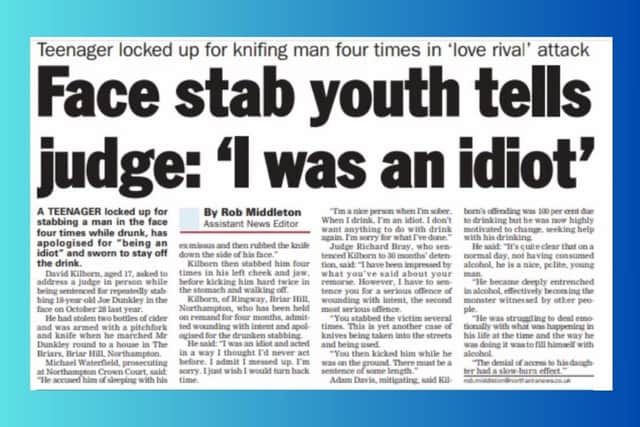 David Kilborn stabbed a man in the face four times back in 2008. Image: National World