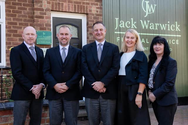 The team at family-run funeral director Jack Warwick, founded in Kettering 40 years ago/Jack Warwick