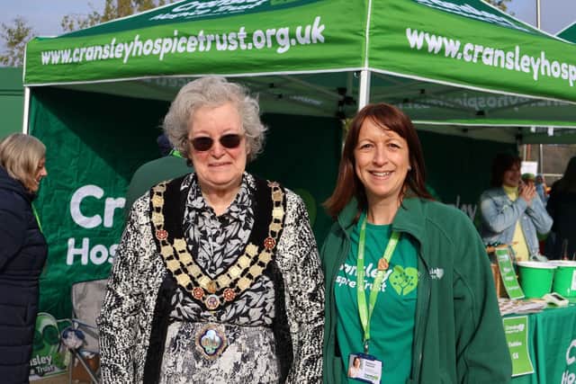 Rebecca Patenall and Mayor of Rushden Town Council Cllr Mrs Gill Mercer