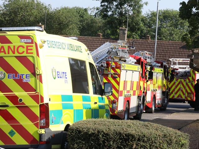 Emergency services on site at the house fire in Harrogate Court, Corby/National World