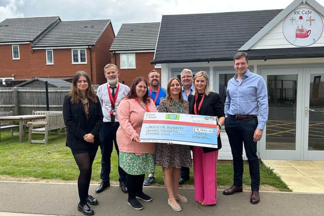 Taste Original presented Red Kite Special Academy with a cheque for £7000 on Friday, July 21
