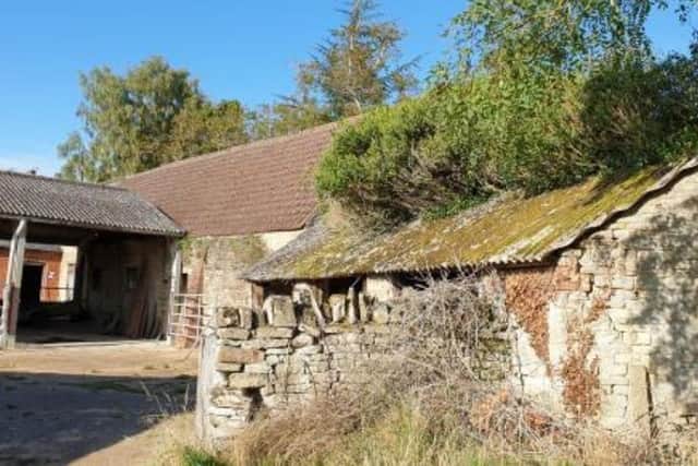 Photograph showing the disrepair and degradation of one of the agricultural barns.Credit: Mr D Bierton