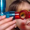 Holly Scheunig, 13, gets to grips with a puzzle during a maths challenge day,  February 2008