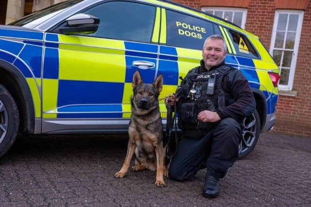 Police Dog Phantom is the newest pup on the block for Northamptonshire Police.