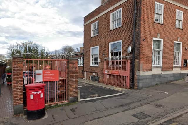Rushden's Royal Mail delivery office is just one of many local places that features a round-topped post box