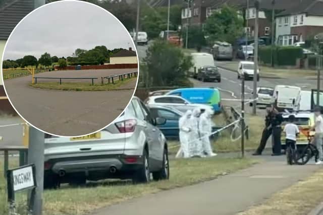 The scene at Croyland Park last summer, after the shooting. Image: IMG