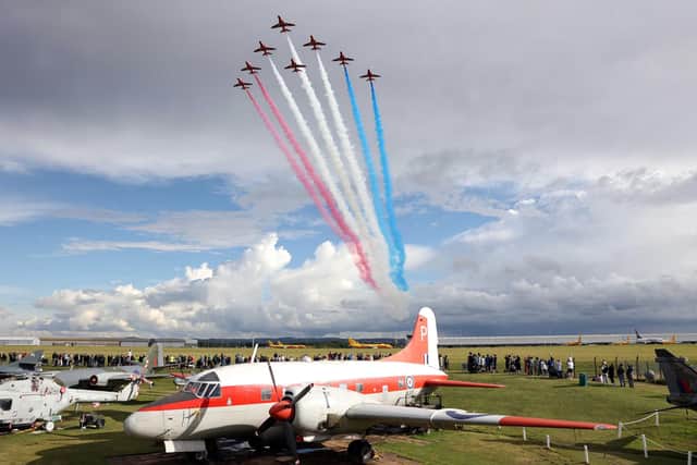 The Red Arrows flying over a family fun day at EMA Aeropark was one of the highlights of a year of celebrations