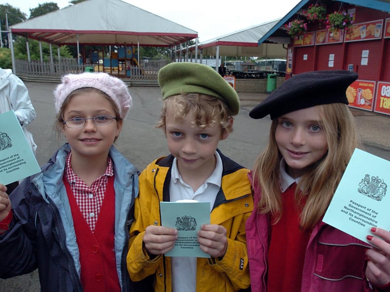 Kings Cliffe Endowed School In their berets, Devon Chambers, 9, George Smith, 9, and Georgie Rhodes-Lewis, 9.