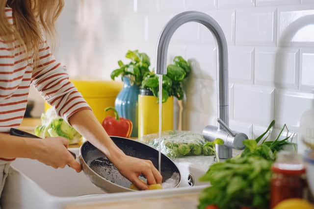 Don't delay washing up - your spirits will flag if you come home from work to a sink full of pots.