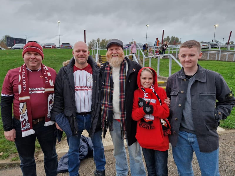 Divided loyalties! One family are separated by the A43 this afternoon